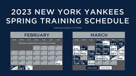 yankees spring training schedule 2024